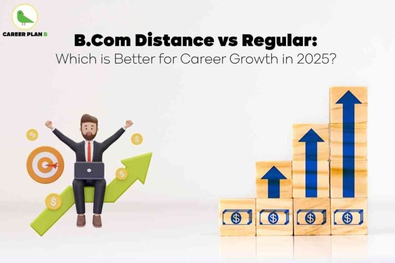 A promotional graphic from Career Plan B, split into two halves. On the left (white background), the logo—green bird with "CAREER PLAN B"—appears at the top. Bold black text underneath asks: "How Many Marks Are Required To Clear JEE Mains 2025 for IIT, NIT, IIIT, GFTI?" with a smaller subtitle: "[Cutoff Guide + Career Tips]". On the right, there is a color photograph of open textbooks, a black and silver pen resting on one of them, a calculator, and more books in the background, suggesting study and exam preparation. The design emphasizes guidance and tips for JEE Mains 2025 mark requirements and cutoffs.