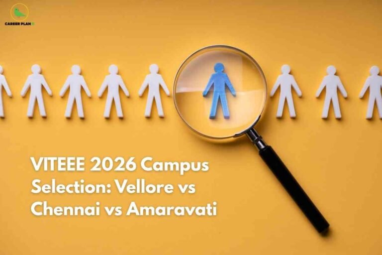 Aerial view of VIT university campuses showing modern buildings and greenery, representing VIT campus comparison based on infrastructure, placements, and academics across Vellore, Chennai, Bhopal, and Amaravati.