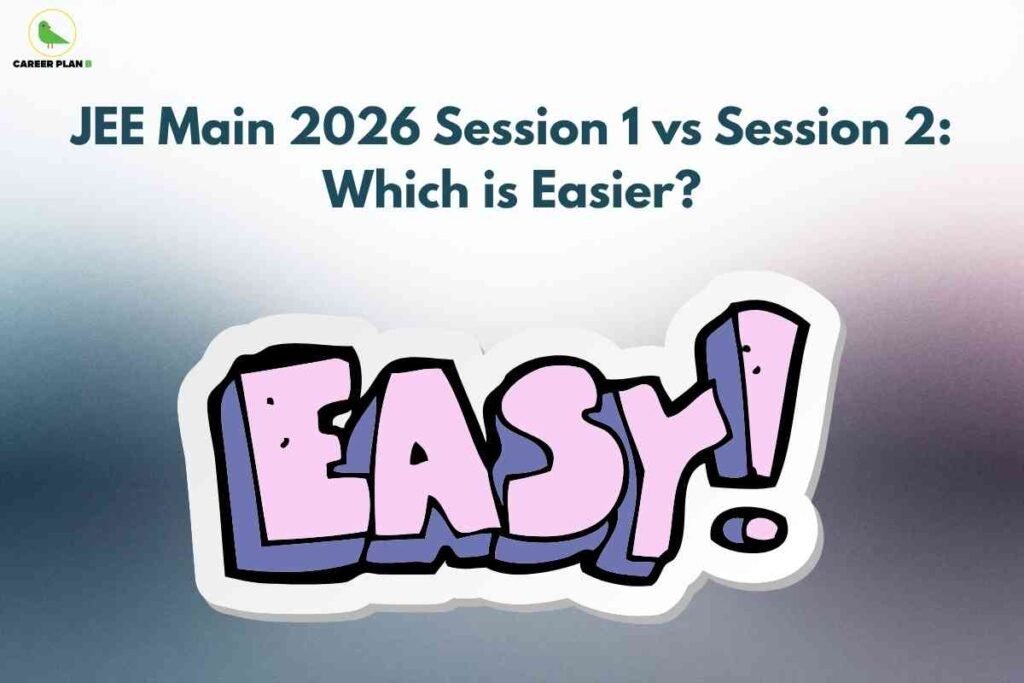Students comparing notes and exam schedules, representing JEE Main Session 1 vs Session 2 differences in difficulty level, preparation strategy, and performance analysis for 2026 aspirants.