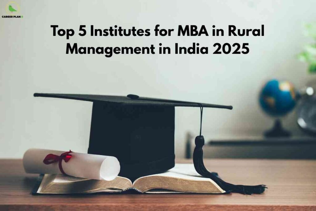 Graduation cap, open book, and diploma symbolizing higher education, representing top institutes for MBA rural management India programs in 2025.