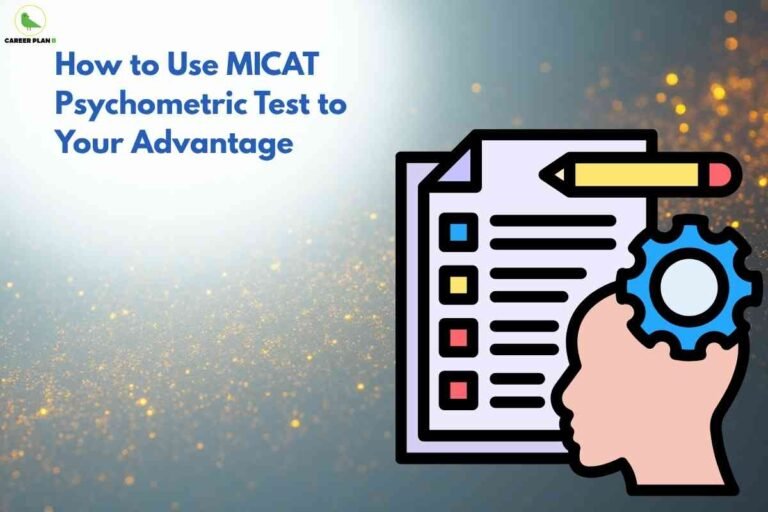 Illustration of a checklist, pencil, and human head icon representing personality assessment, symbolizing strategies to use the MICAT psychometric test to your advantage.