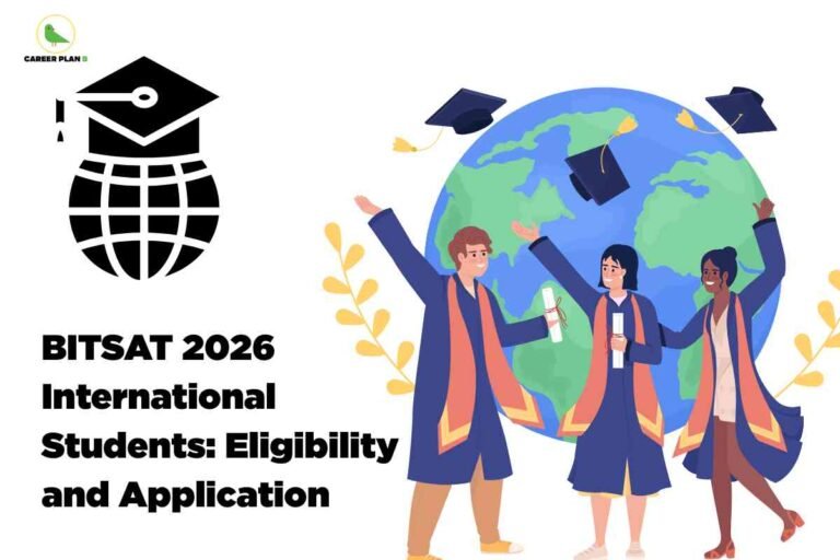 Group of international students standing on a university campus, representing BITSAT international students admission process, eligibility, and fee structure for overseas applicants in 2026.