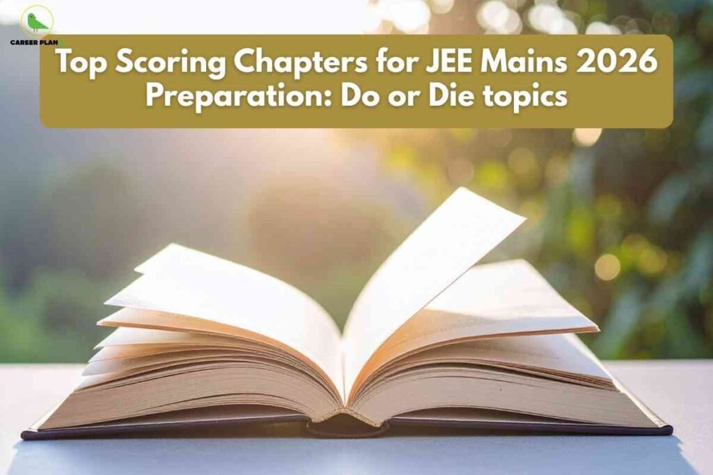 Open book in sunlight representing JEE Main scoring chapters for 2026 preparation and essential do-or-die topics for high scoring.