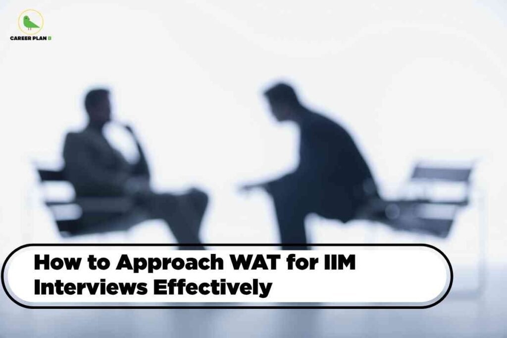 Two individuals in a formal discussion setting, representing an interview scenario, used to illustrate WAT preparation IIM strategies for performing well in IIM interview rounds.