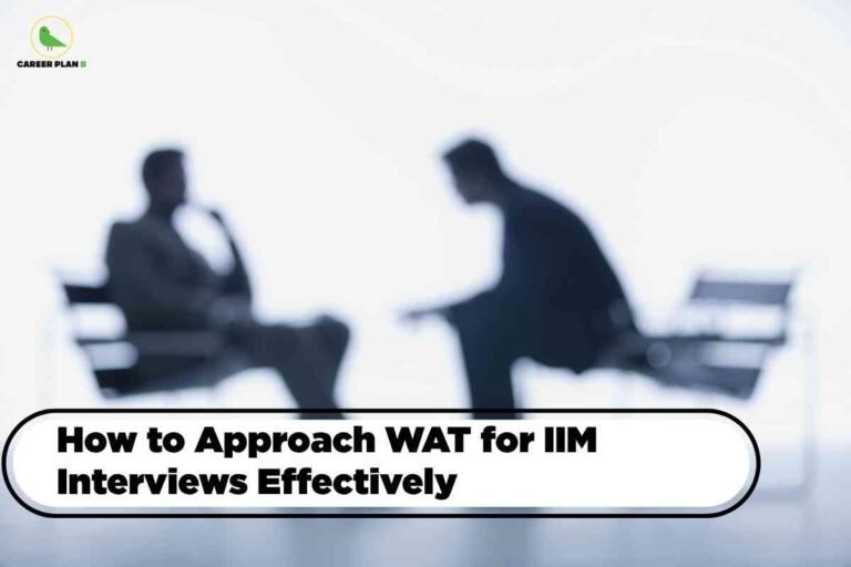 Two individuals in a formal discussion setting, representing an interview scenario, used to illustrate WAT preparation IIM strategies for performing well in IIM interview rounds.