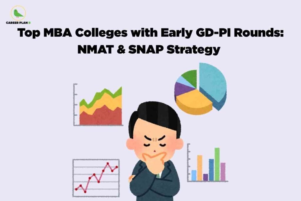 A student analyzing charts and graphs while preparing strategies for Early GD PI colleges, representing NMAT and SNAP early interview planning.