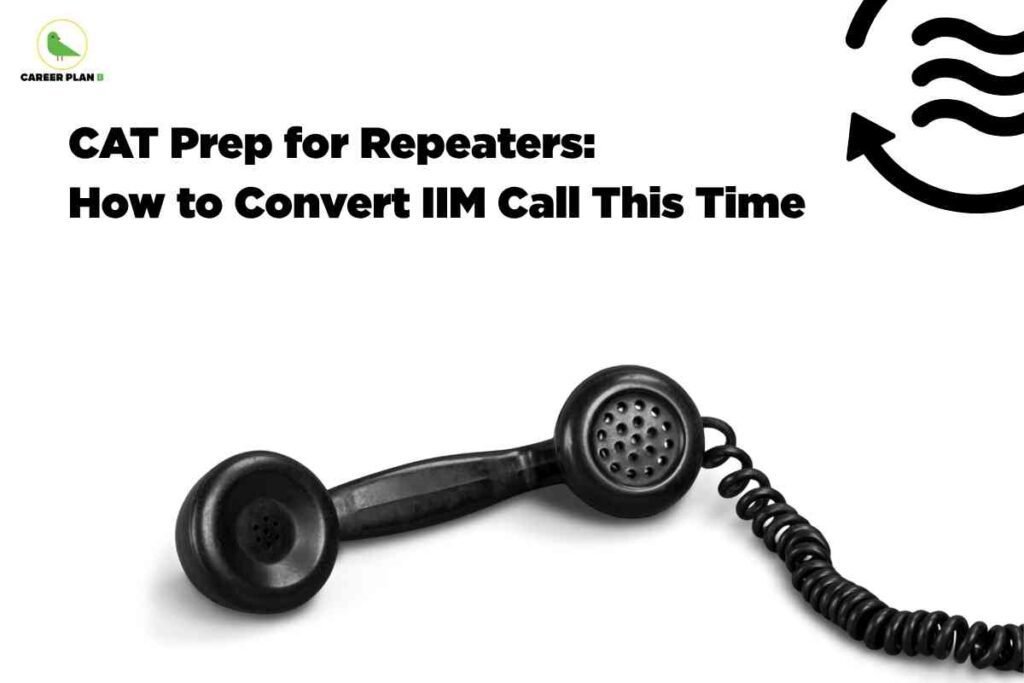 Cover image for CAT preparation for repeaters showing a black telephone receiver symbolizing an IIM call and guidance on converting the call successfully.