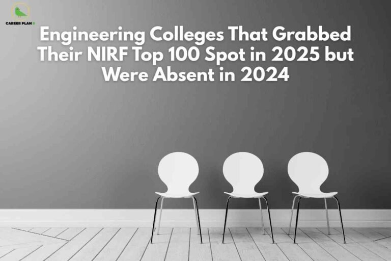 New NIRF top colleges engineering 2025 banner showing empty chairs symbolizing newly ranked engineering institutes entering NIRF Top 100 rankings
