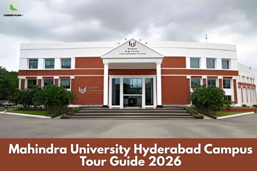 Mahindra University Hyderabad campus main academic building showing mahindra university hyderabad campus infrastructure and engineering facilities in 2026
