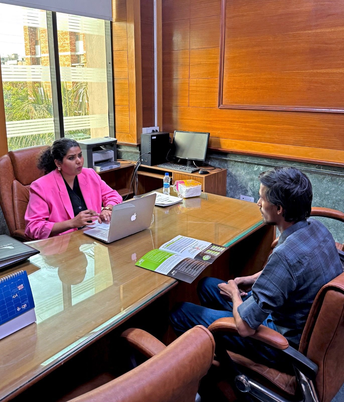 Career counsellor guiding students through stream selection