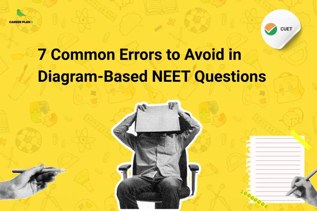 Student feeling confused while solving NEET diagram questions mistakes, highlighting 7 common errors to avoid in diagram-based NEET preparation