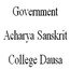 Government Acharya Sanskrit College, Dausa