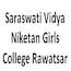 Saraswati Vidya Niketan Girls College, Rawatsar