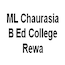 ML Chaurasia B Ed College, Rewa